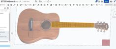 Baby Taylor BT2 Fretboard (slotted) 3D Printer Model