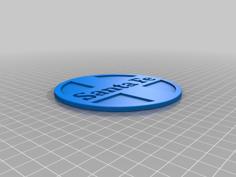 Railroad Sign Santa Fe 3D Print Or Laser 3D Printer Model