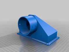 AC Vent Booster To 3 Inch Aluminum Ducting 3D Printer Model