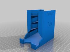 Rechargeable AA Battery Dispensers Labeled 3D Printer Model