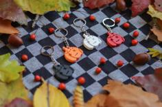 Scarred Pumpkin Keychain 3D Printer Model