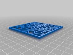 Drinks Coaster – Square Voronoi 3D Printer Model