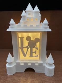 Disney Castle Holiday Tealight Lantern 3D Printer Model