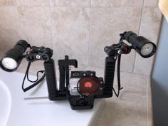 GoPro Underwater Scuba Tray With Mounts For 2 Lights 3D Printer Model