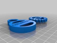 CHEVROLET GEAR KEY CHAIN 3D Printer Model