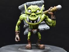 Orc Beserker Miniature (presupported And Unsupported) 3D Printer Model