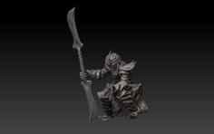 The Warden Of Westrock (Dark Elf Warden) 3D Printer Model