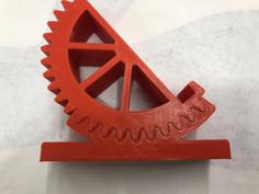 Phone Stand Gear Look Adjustable 3D Printer Model