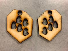 Laser Cut Seven Sides Earrings