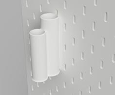 Containers For Ikea Skadis Pegboard 3D Printer Model