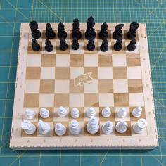 Laser Cut Minimalistic Chess Board With Storage Boxes