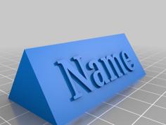 (Custom) Name Stand For Desk 3D Printer Model