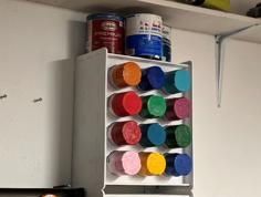 Laser Cut Modular Paint Storage