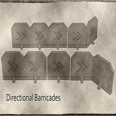 Directional Marker Barricades Terrain System For Gaslands, Warhammer 40k And More Tabletop Games 3D Printer Model