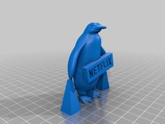 NETFLIX And Chill Penguin 3D Printer Model