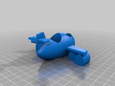 Jet Plan ( Jumbo ) Toothbrush Holder Remix 3D Printer Model