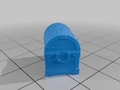 28mm DND Sturdy Treasure Chest Miniature For Dungeon Props MineeForm FDM 3D Print STL File 3D Printer Model