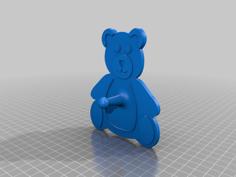 Teddy Bear Hook 3D Printer Model