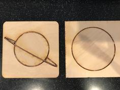 Laser Cut Copper Wire Inlaid Coaster