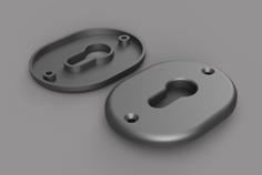 Cover_Escutcheon European Profile Lock D Type – Cover Cilindro Profilo Europeo 3D Printer Model