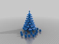 Tree With Snowflakes 3D Printer Model