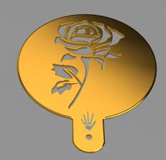 Bread / Cake Stencil – Rose 1 Design 3D Printer Model