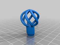 Spiral Extruder Knob 3D Printer Model