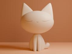 Sleepy Cat 3D Printer Model