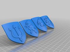 Medieval Knight Shields – For The Lady 3D Printer Model