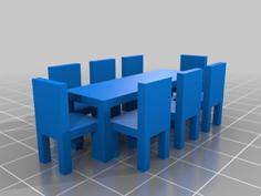 Dining Table (1 Piece) 3D Printer Model