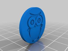 Owl Shopping Chip / Eulen Einkaufsmarke 3D Printer Model