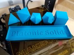 Platonic Solids With Tray 3D Printer Model