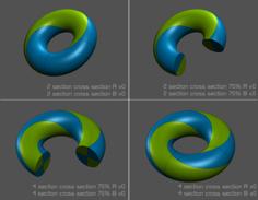 Dual Material – Torus With Spiraling Cross Section 3D Printer Model