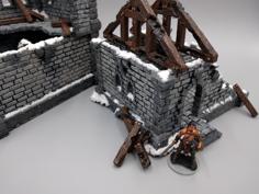 Beams & Timbers (Regular And Damaged) – 28mm Gaming 3D Printer Model