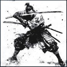 Fighting Samurai – Hueforge 3D Printer Model