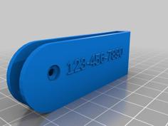 Compact Keyholder Keyring With Label 3D Printer Model