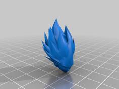 Vegeta Action Figure Head 3D Printer Model