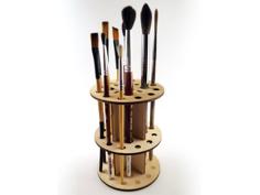 Laser Cut Paint Brush Holder