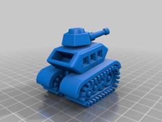 Mini Tank Miniature Toy 3D Printer Model