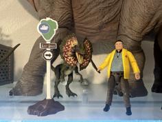 Jurassic Park Road Signs Hammond Collection Scale 3D Printer Model