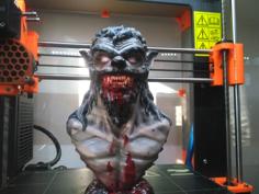 Werewolf Bust 3D Printer Model