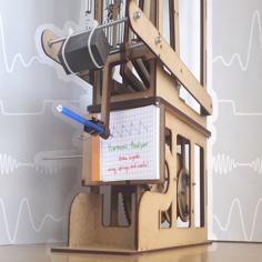 Laser Cut Harmonic Analyzer – A Mechanical Oscilloscope That Uses Gears And Springs To Add Sines