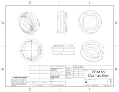 EF-M To Contax-Kiev Adapter 3D Printer Model