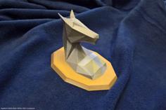 Low-poly Horse Head With Mount 3D Printer Model