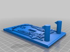 Cat Viking Themed Light Switch Plate With Key Racks 3D Printer Model