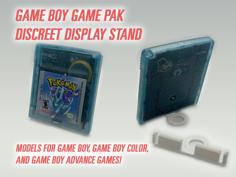 Game Boy Game Pak Discreet Display Stand 3D Printer Model