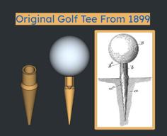 Original Golf Tee From 1899 3D Printer Model