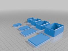 4 X Boxes Different Sizes 3D Printer Model