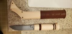 Saami Inspired Knife With Sheath (rough) 3D Printer Model