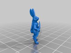 Rabbitfolk Rabbitkin Bunny With A Bow D&D 3D Printer Model